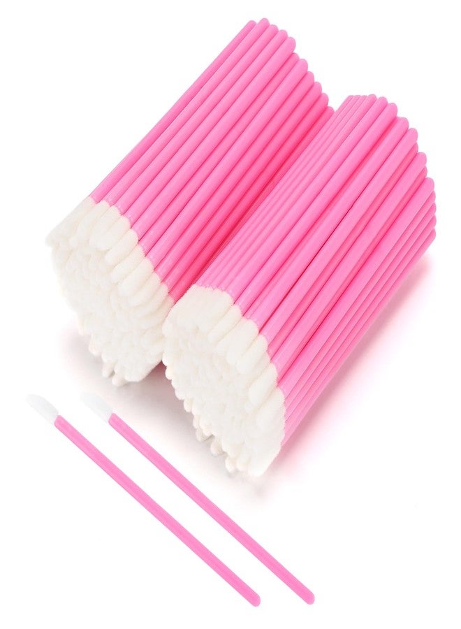 Tbestmax 200 Pcs Lip Wands Applicators, Disposable Lipstick Lint Free Brush Makeup Gloss Wands, Makeup Applicator Beauty Tool Kits Pink - Image 1